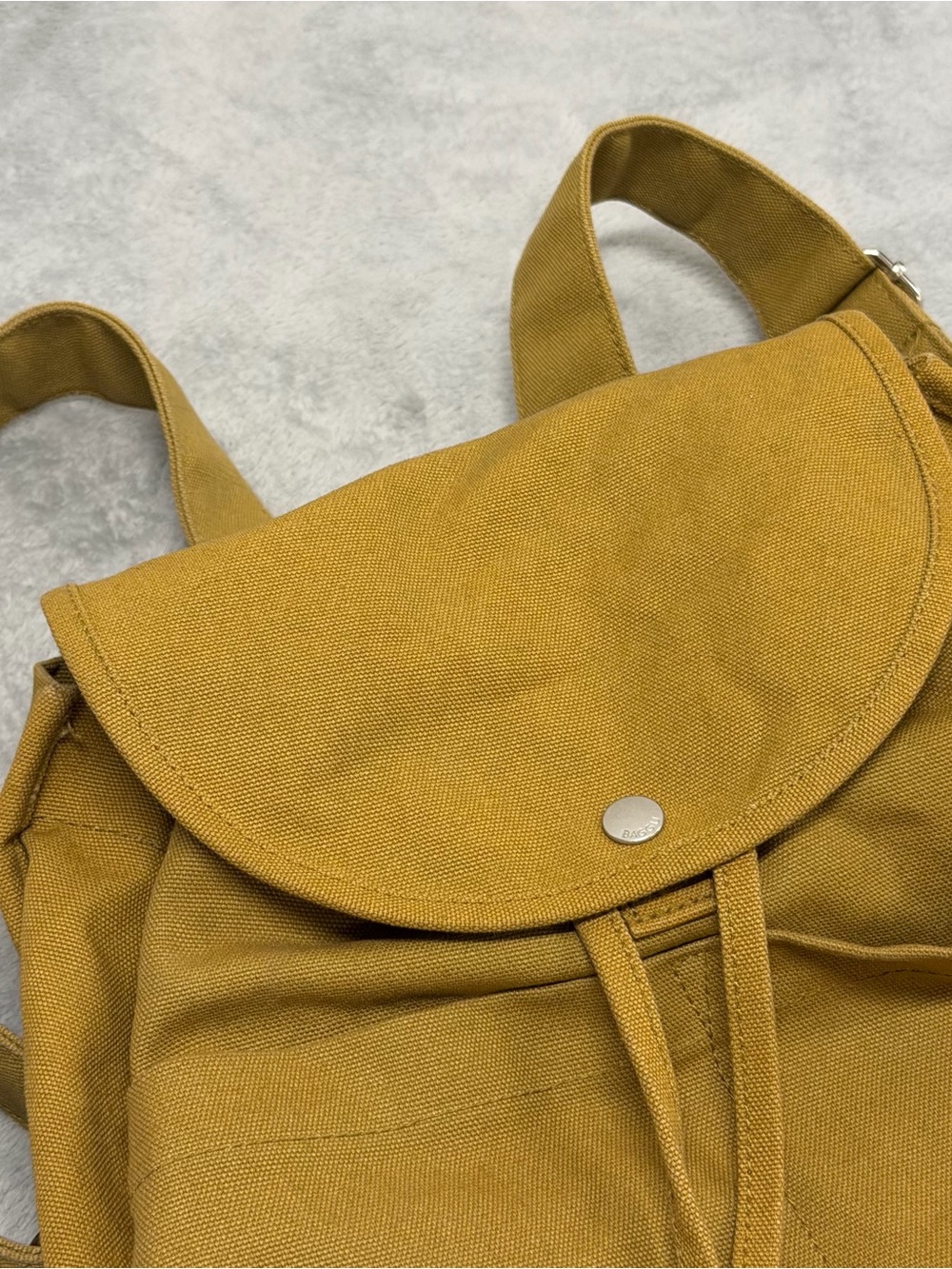 Baggu Tan Brown Drawstring Duck Canvas Rucksack Backpack - Picture 2 of 8